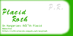 placid roth business card